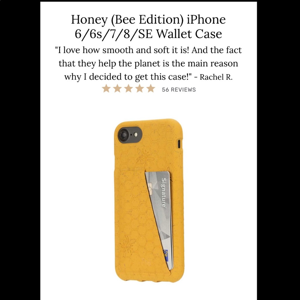 Pela compostable wallet phone case (bee edition)
